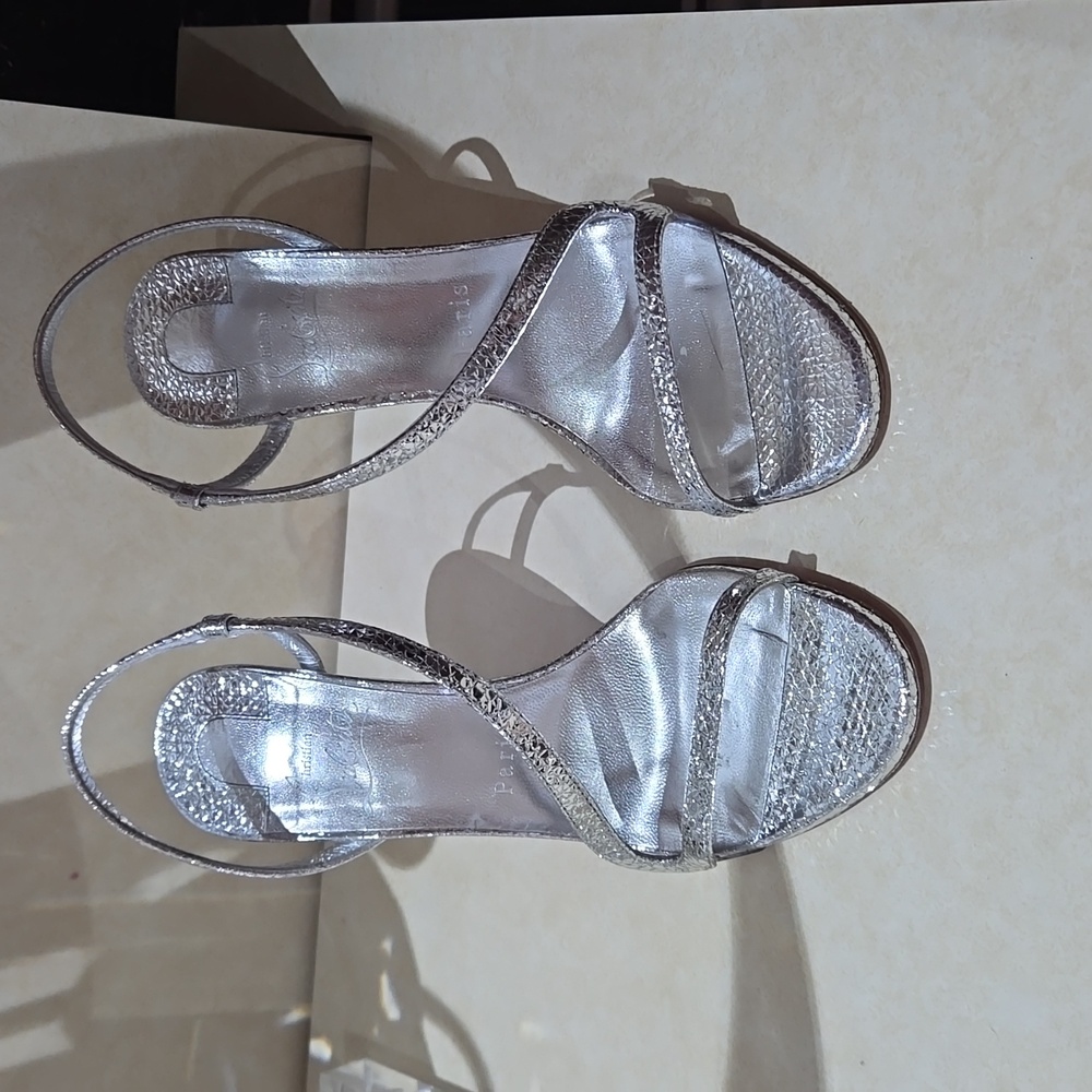 Christian Louboutin silver sandals size 38